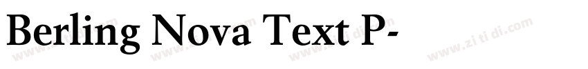 Berling Nova Text P字体转换 Berling Nova Text P字体转换